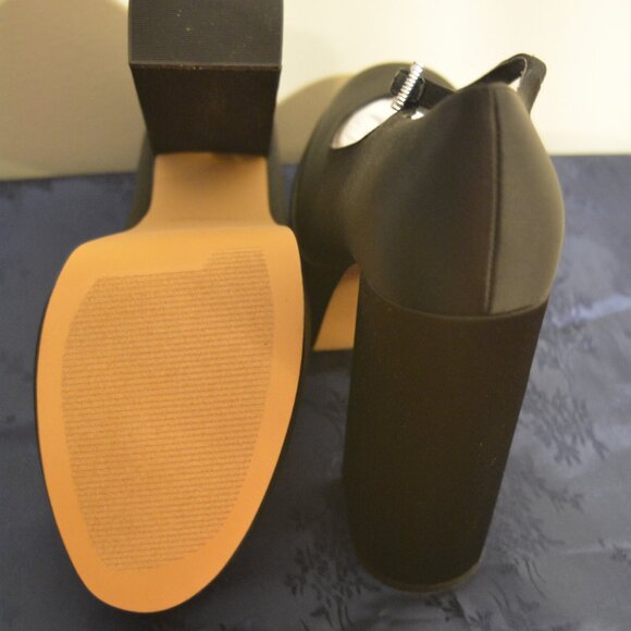 👠✨ Lisa Vicky VAULT-V Black Satin Platform Mary Jane Heels – Size 10M NIB ✨👠 - Picture 8 of 8